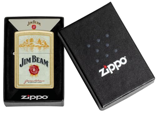 Encendedor Zippo Jim Beam metálico de latón miniatura 5