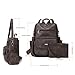 GAEKEAO Backpack Purse for Women Leather Fashion Designer Ladies Shoulder Bags Travel Backpack Convertible Satchel Bag With Wristlet
