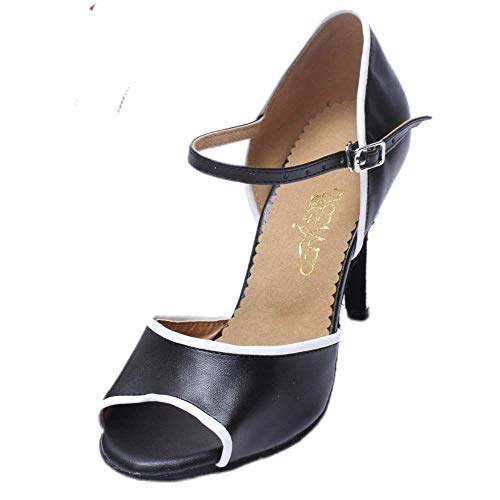 Chaussures danse salsa pour éviter la fatigue du pied avec bride cheville et bout ouvert