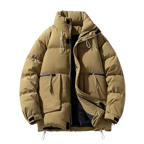 ダウンジャケット メンズ ダウンコート 大きいサイズ 防寒 防風 中綿ジャケット キルティング ボリューム スタンドカラー ブルゾン 無地 撥水 厚手 アウター ゆったり ジップアップ 柔らかい 冬服 カジュアル 暖かい 秋冬 秋服 旅行 普段着