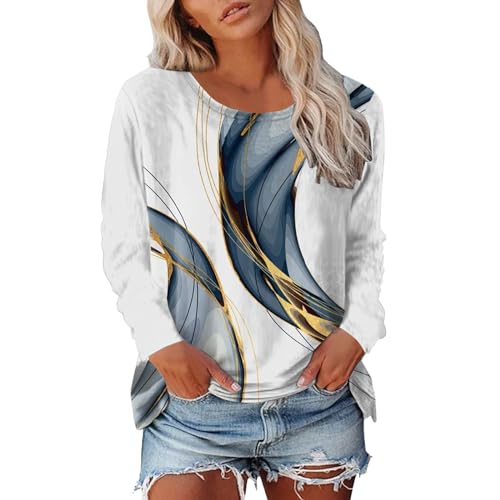 T-shirt femme col rond et manches longues pour un confort quotidien optimal L