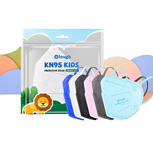 Máscara KN95 Kids Infantil Cores FFP2 PFF2 CONCHA 5 Camadas Clip Nasal Alças Orelha Filtragem >97% K