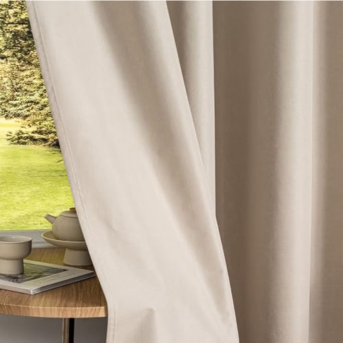 Cortinas salon modernas de poliéster denso con caída elegante gris claro 6
