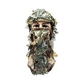 Camuflaje 3D Leaf Camouflage Face Transpirability: La micromalla evita que los insectos aparezcan en la cara, y se mantiene cómodo incluso si hace un poco de calor en el exterior.
