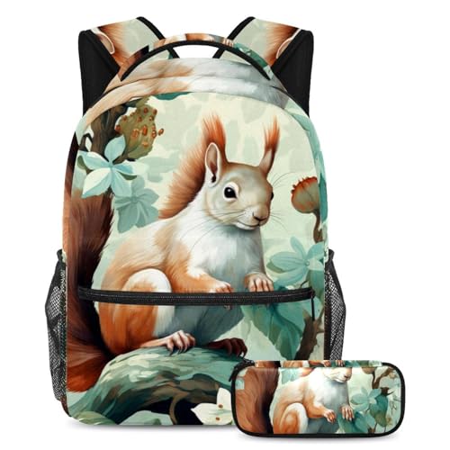 Sac à dos écureuil et trousse pour accompagner les journées de classe et sorties