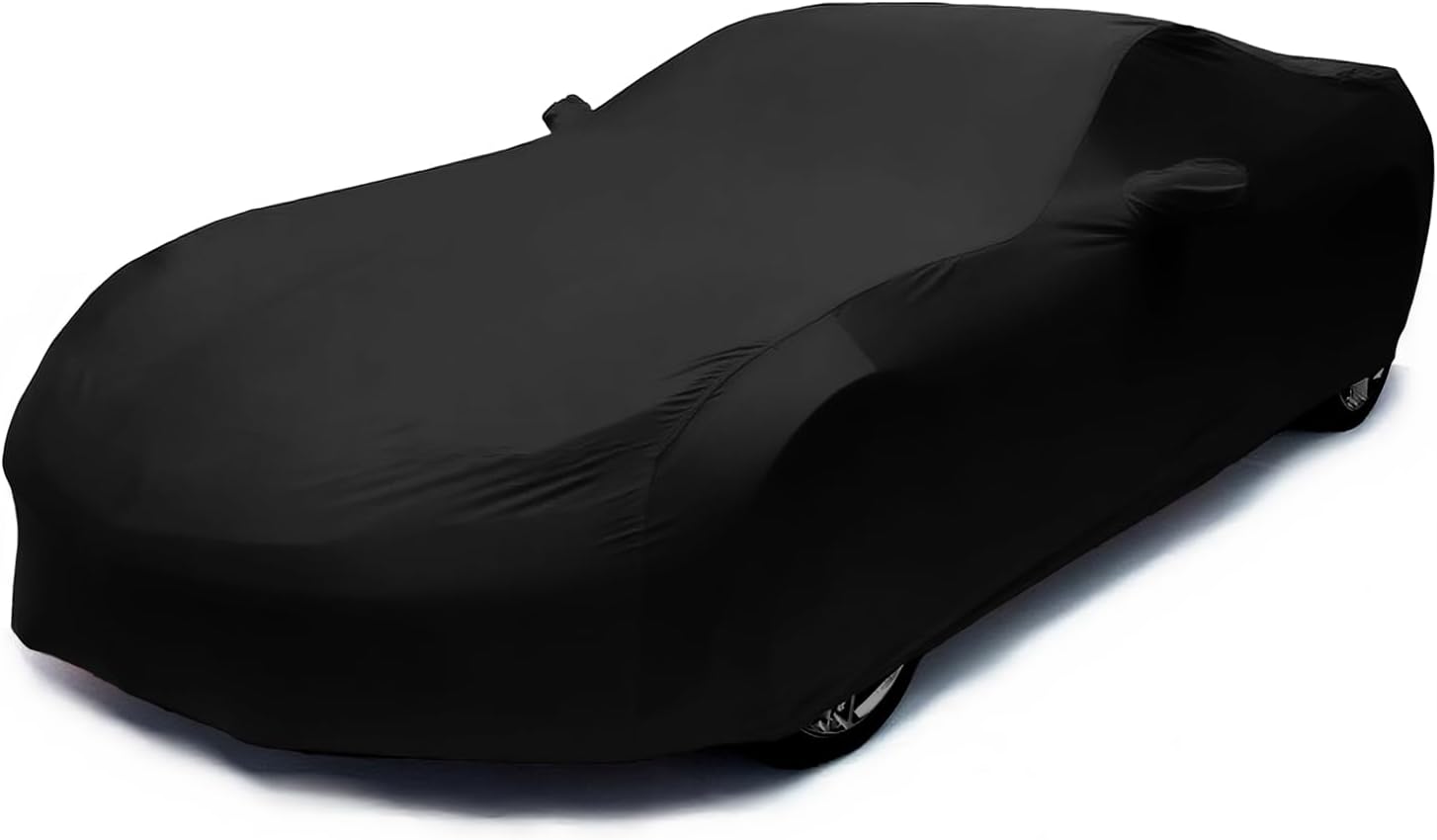 Custom Fit Indoor Car Cover Stretch Soft Suitable for Vehicle/Car/SUV - Personalised Full Cover Breathable Elastic Dustproof Protection - for Underground Garage Car Show