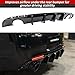 WildWell Rear Bumper Diffuser Compatible with 2015-2024 Chrysler 300/300C/300S/Touring/Limited, for Chrysler 300 Rear Diffuser Valance Splitter Shark Fin Glossy Black