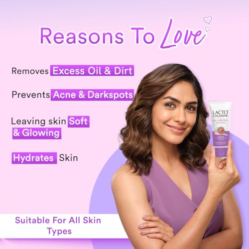 Image of Lacto Calamine Face Wash For Oily Skin |100ml each- Pack of 3 | Kaolin Clay, Niacinamide & Vitamin E | Facewash Reduces Excess Oil, Controls Pimples, Blackheads & Whiteheads |Face wash For Women & Men