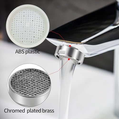 6Pack Of Replacement Aerators for Bathroom Faucets, 24mm High-Flow Attachments With Male Threads, Suitable for Kitchen and Bathroom Sink Faucets.