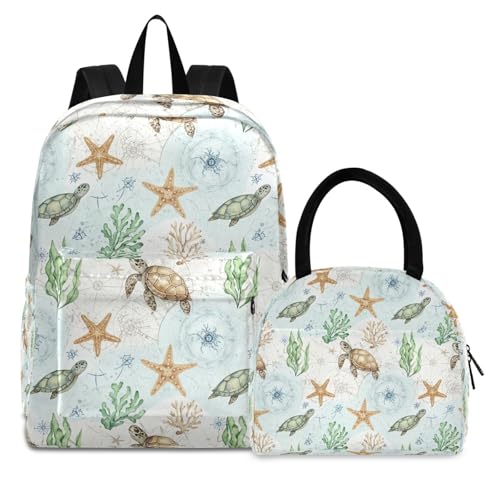 Sac à dos isotherme tortues aquarelles pour filles