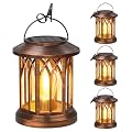 WdtPro Solar Lanterns Outdoor Hanging 4 Pack, Upgraded Bright Solar Lantern Lights Outdoor Waterproof, Solar Powered Lantern Over 12Hrs for Outside Garden Yard Patio Decor (Copper)