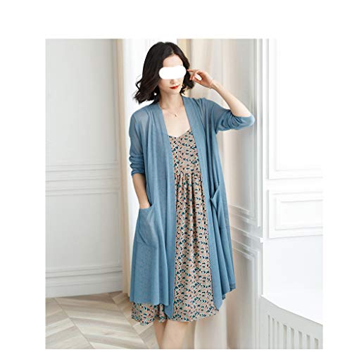 Châle avec robe d'été tricot WQHPLMD | veste mi-longue fine en coton femme