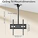 USX STAR Ceiling TV Mount for 26-65 inch TVs, 360° Swivel Full Motion Ceiling Mount TV Bracket, Height Adjustable, Tilt TVs Ceilings Mounts, Supports up to 110 Lbs, Max VESA 400x400mm