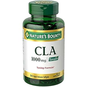 Nature’s Bounty Tonalin Pills and Dietary Supplement, Diet and Body Support, 1000 mg, 50 Rapid Release Softgels