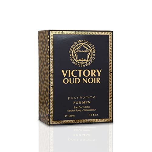 Meta-Bosem Victory Oud Noir, Men's Cologne Eau De Toilette Natural Spray - Aromatic Notes - Warm Woody Fragrance - Great Holiday Gift - For All Day Use - A Classic Bottle, 3.4 Fluid Ounce/100Ml #TOP1