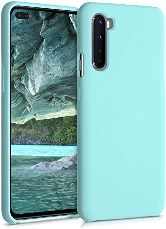kwmobile Case Compatible with OnePlus Nord Case - TPU Silicone Phone Cover with Soft Finish - Gray Green