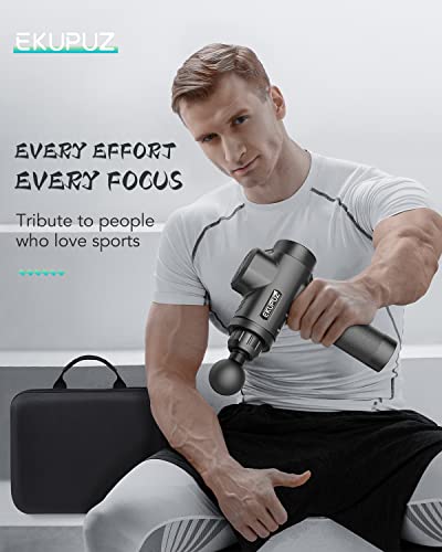 Pistola-de-Masaje-Muscular-Pistola-Masaje-Masajeadora-Muscular-EKUPUZ-de-Tejido-Profundo-con-30-Niveles-Ajustables-6-Cabezales-de-Masaje-y-Pantalla-LCD-para-Relajacion-Recuperacion-Fatiga Pistola-de-Masaje-Muscular-Pistola-Masaje-Masajeadora-Muscular-EKUPUZ-de-Tejido-Profundo-con-30-Niveles-Ajustables-6-Cabezales-de-Masaje-y-Pantalla-LCD-para-Relajacion-Recuperacion-Fatiga