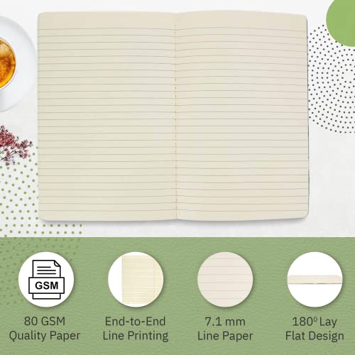 Simply Genius A5 Notebooks For Work, Travel, Business, School & More - College Ruled Notebook - Softcover Journals For Women & Men - Lined Note Books With 92 Pages, 5.5" X 8.3" (Black, 6 Pack) #TOP2