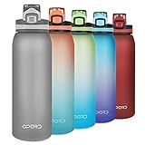 Opard 30oz Sports Water Bottle with Leak Proof Flip Top Lid BPA Free Tritan Reusable Plastic for Gym and Outdoor