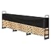 VEVOR 12.7FT Outdoor Firewood Rack with Cover, 152x14.2x46.1in, Heavy Duty Firewood Holder & 600D Oxford Waterproof Cover for Fireplace, Patio, Indoor/Outdoor Log Storage Rack for 3/4 Cord of Firewood