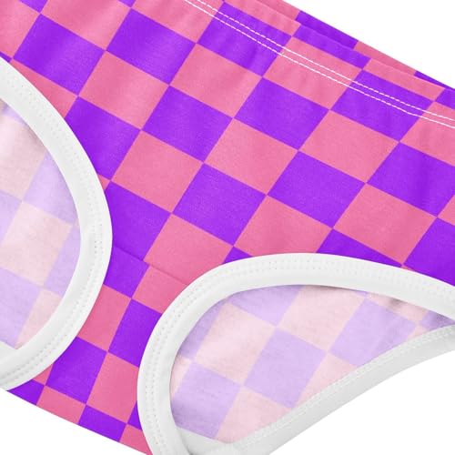 Purple and Pink Buffalo Checkered Toddler Girls's Underwear 2T4