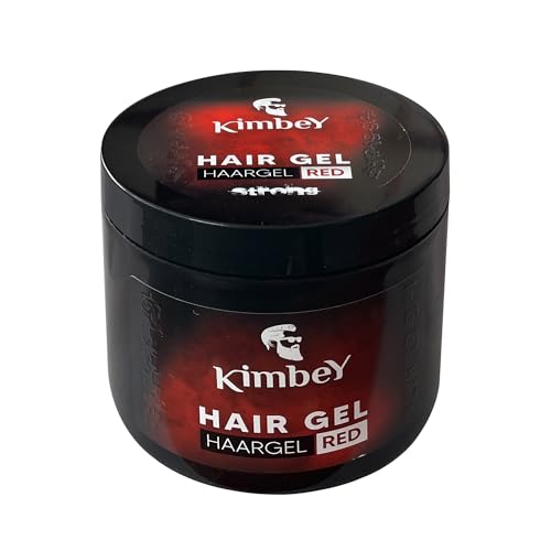 Kimbey Gel para el cabello Strong Red 600 ml | Fijación ultra fuerte para estilos creativos | Secado rápido y aplicación flexible | Ideal para cabello medio a corto