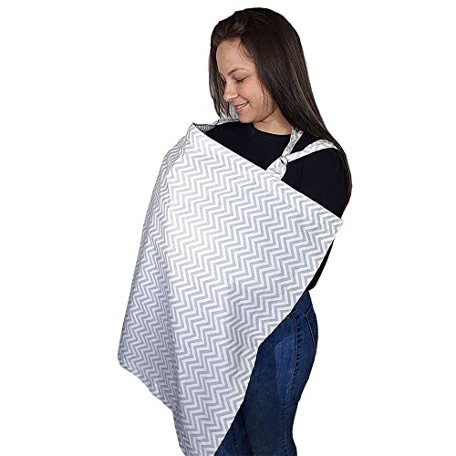 Baby Deluxe Capa De Amamentação Cinza Chevron Cinza Chevron Único