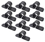 Metpure 2-Hole Pipe Clamp Grey 1/2" Plastic [10 Pack]