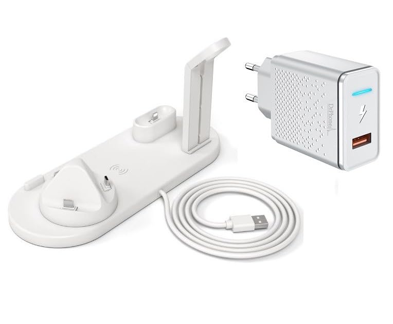 Station de charge 5 en 1 sans fil compatible Apple Watch chargeur universel Type-C
