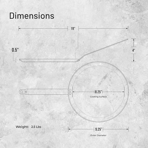 De Buyer Mineral B Element Mineral Induction Crepe Browning Grilling Pan 24cm - Image 6