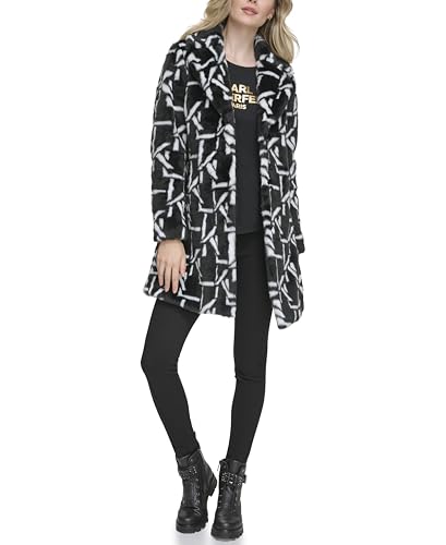 KARL LAGERFELD Women's Everyday Long Faux Fur
