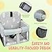 Portable Baby Shopping Cart Seat, High Chair Cover for Outdoor Hygiene and Safety, One-Hand Installation Cart Seat Cover, Comfortable and Supportive Foam-Padded, Grocery Cart Baby Seat