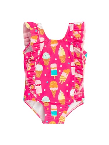 Image of RuffleButts Baby /Toddler Girls Ruffle Strap One Piece Swimsuit w /UPF 50+ Sun Protection