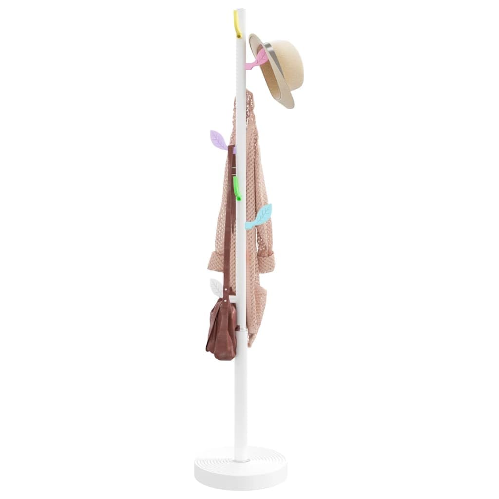 Porte-manteau blanc peu encombrant pour résoudre le désordre des vestes dans l'entrée