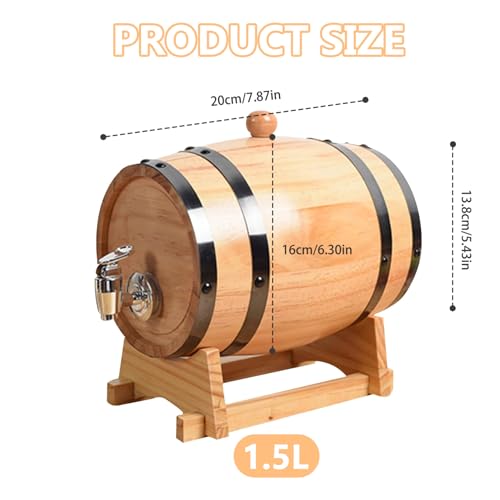 Baril de vin et distributeur de boisson en bois pour bar de salon convivial - 6