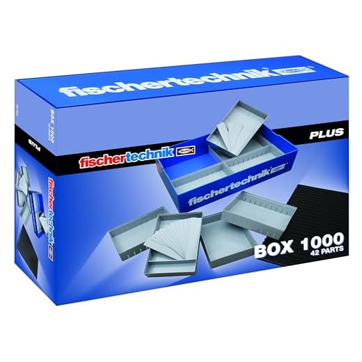 fischertechnik Box 1000 30383 – Aufbewahrungsbox mit Deckel, Organizer, Sortierbox für Bau- und Einzelteile