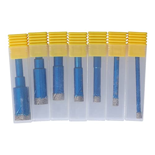 Diamante Diamante Broca Vacú Vacuza soldada Múltiple Vargador redondo Cerámico Cerámico Kit de perforación Azul