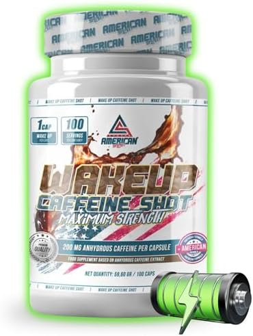 Wake Up Caffeine Shot | Aumenta la Energía | 100 Cápsulas | Ayuda...
