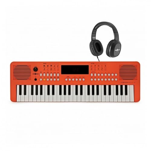 Teclado MIDI portátil de 49 teclas - Mini teclado de piano eléctrico para niños y principiantes, auriculares USB-C