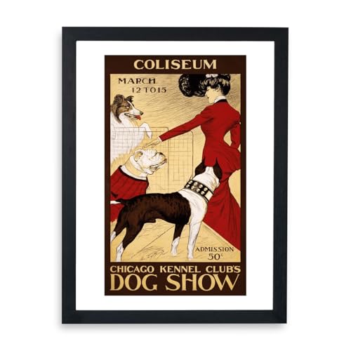 Dog Show Chicago affiche encadrée Spiffing Prints pour salon