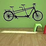 Joli sticker mural tandem 100 x 42 cm pour décoration d'intérieur, salon, chambre à coucher