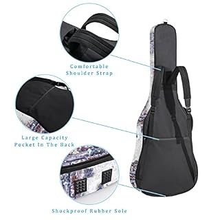Étui rembourré pour guitare acoustique classique Motif œufs de Pâques, Multicolore 05, 42.9×16.9×4.7 in, Organiseur de… - Les Beatles, Paul McCartney, John Lennon, RIngo Starr, George Harrison Étui rembourré pour guitare acoustique classique Motif œufs de Pâques, Multicolore 05, 42.9x16.9x4.7 in, Organiseur de… – Image 3