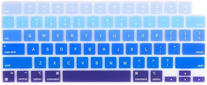 Laprite Ultra Thin Keyboard Cover Skin for 2021 New iMac 24 inch with M1 Chip Magic Keyboard A2449 A2450 (with Touch ID or Lock Key) - GR.Blue