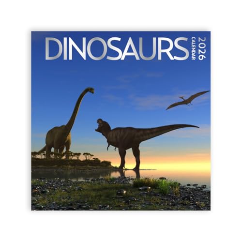 2026 Dinosaur Large Wall Calendar with Sticker Pack | Large 12 x 24 (Open) Wall Calendar 2026 | Gift for Dinosaur Lovers