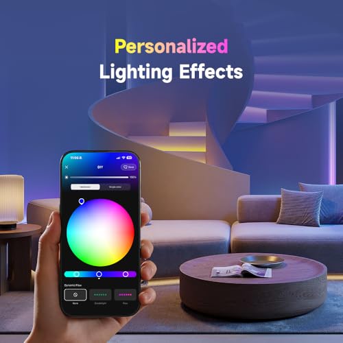 DREAME RGB IC LED Light Strip, 4-in-1 Technology Music Sync Color Changing Lights, 60 LEDs/m High Density Bright DIY 50 Segments, Works with Matter Alexa Google Home, Waterproof for Home Party Deco - image 7