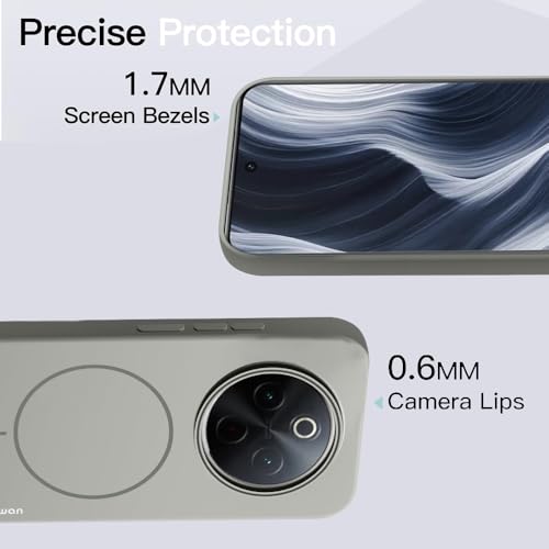 Image of KARWAN️ Magnetic Wireless Ultra Slim-Fit Back Case Cover for Vivo Y300 PRO / T4 / IQOOZ10 |Hard PC Case Cover| Ultra-Thin & Light Weight with [Ultra Premium Feel] Case (6.77 inch) (Grey)