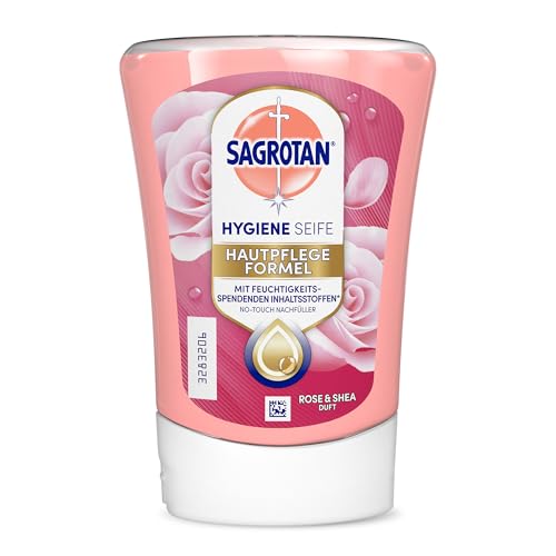 Sagrotan No-Touch Nachfüller Rose und Shea – Für den automatischen Seifenspender – 5 x 250 ml Handseife – Ansicht 2