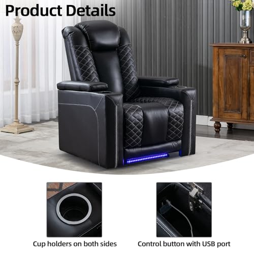 Sillón reclinable eléctrico piel sintética negro miniatura 6
