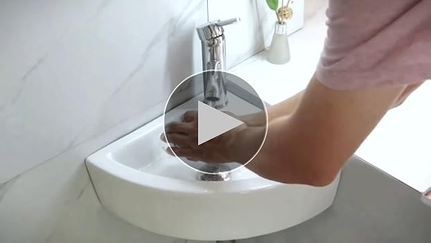 umi　1010 Small Bathroom Sink Wall Mounted Basin Triangle Corner Mini
