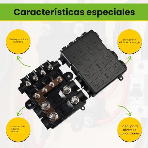 Portafusibles Mega y Midi Offgridtec con busbar y carcasa protectora 4